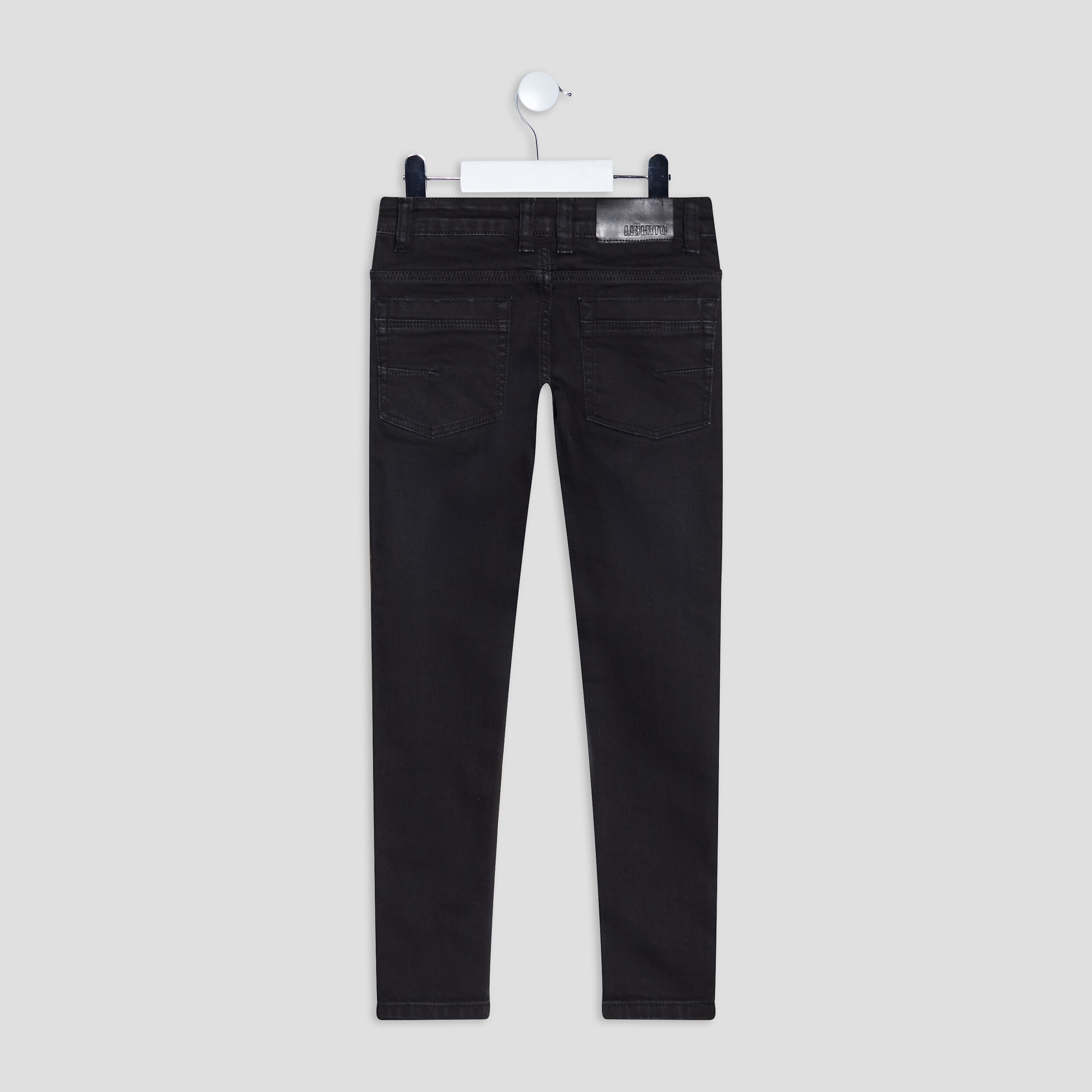 Jeans straight denim noir garçon | La Halle