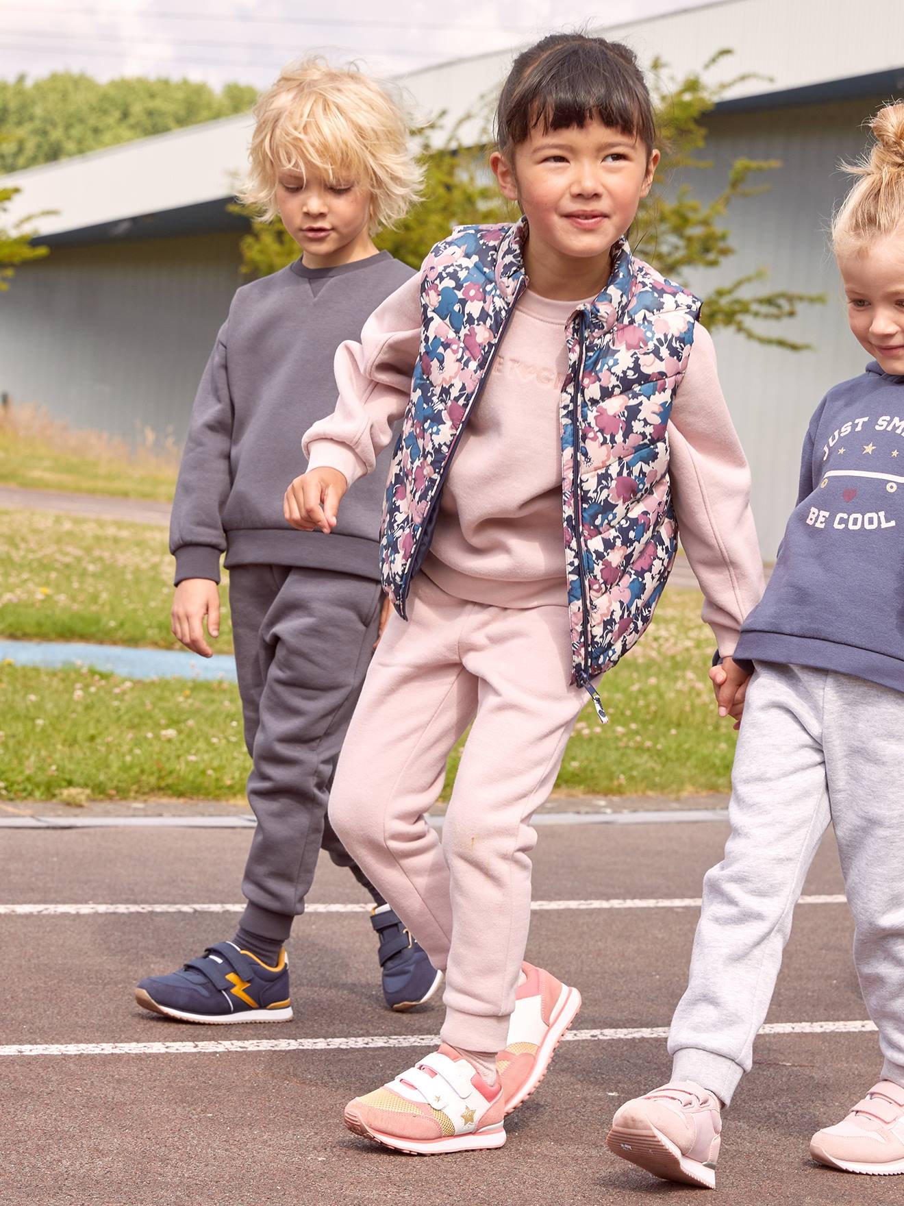Vertbaudet Mädchen Sport-Set: Sweatshirt & Jogginghose MOVE TOGETHER - rosa