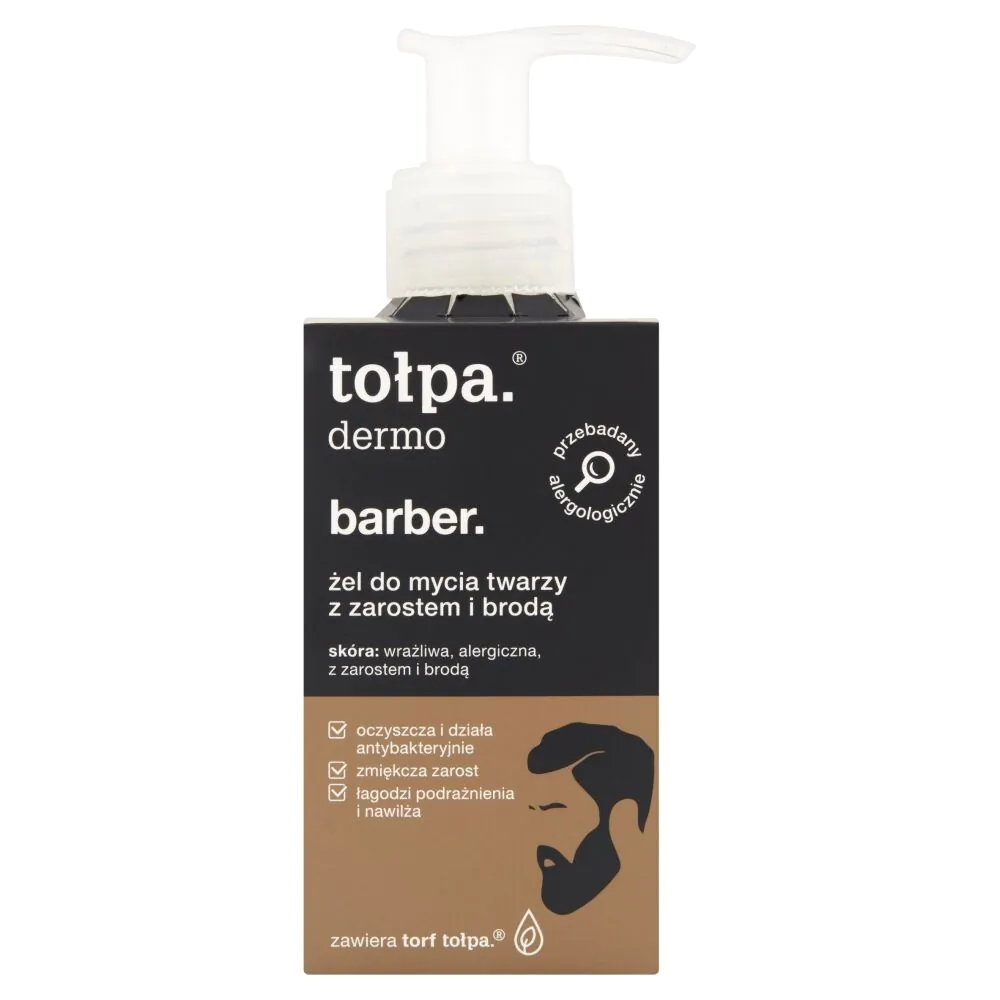 Τζελ καθαρισμού προσώπου Tołpa Men Barber για γένια και γένια