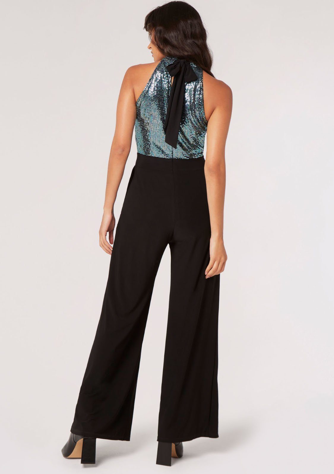 Apricot Jumpsuit Rainbow Mirrorball Jumpsuit (1-tlg) mit Glitzereffekt