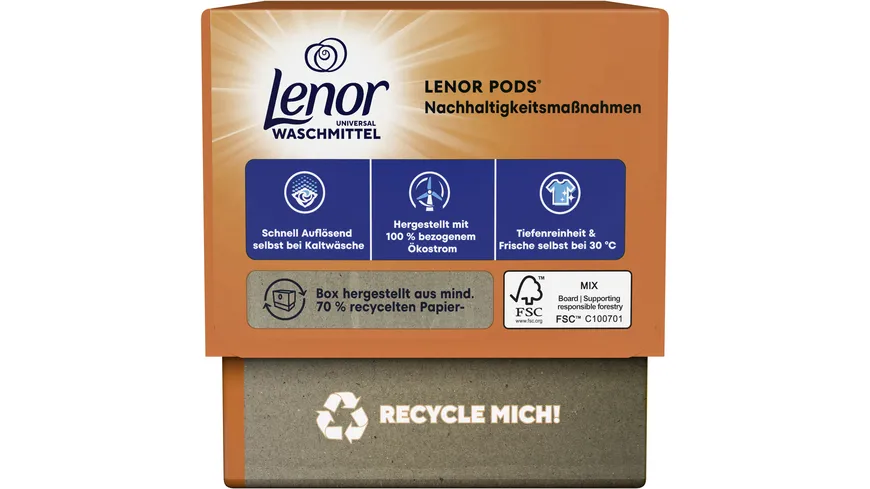 Lenor Universal Waschmittel Pods Orangenblüte & Pfirsich