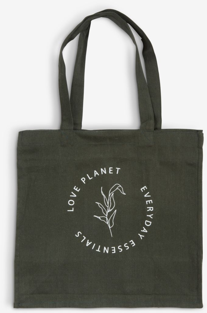 Sac de courses NILS, dimensions du fond : largeur 40 cm, hauteur 38 cm, profondeur 20 cm.
