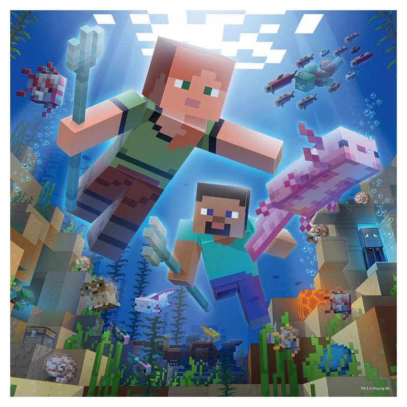 Puzzles biomes de Minecraft 3x 49pièces