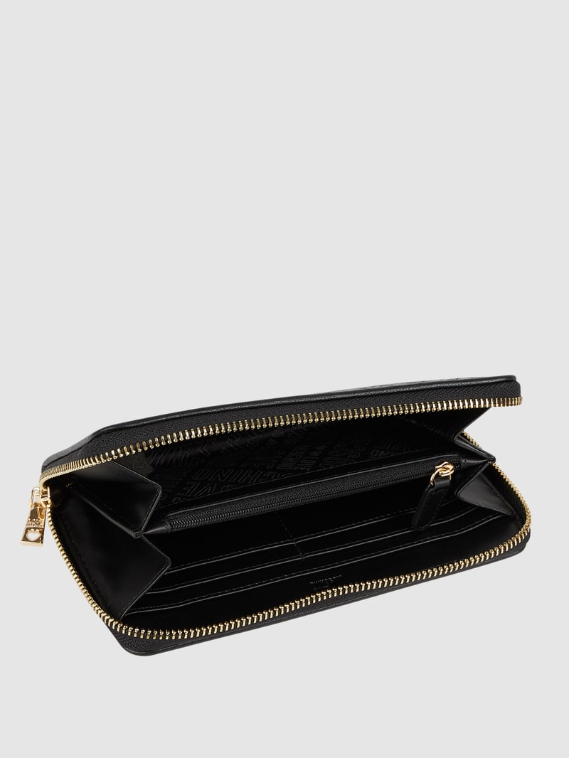 Portemonnaie mit Logo-Muster in schwarz