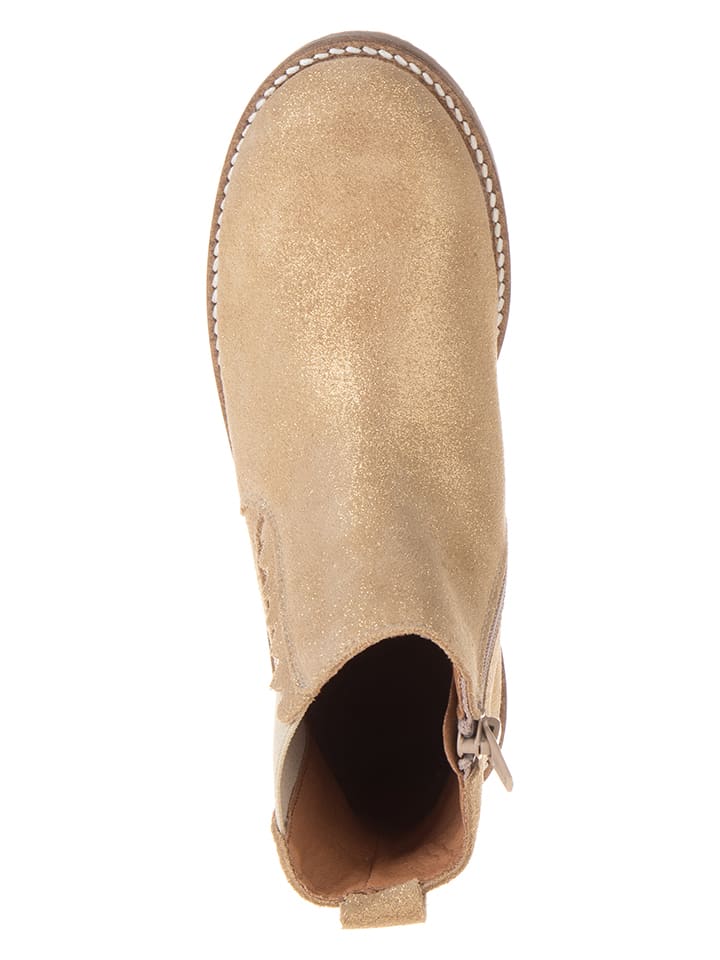 lamino Leder-Chelsea-Boots in Gold günstig kaufen