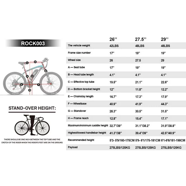 Hiland Rockshark Electric Bike Electric Mountain Bike Aluminum 26/27.5 inch 350W 20MPH Adults E-Bike Shimano 21 Speed Disc Brake Suspension Fork with 36V 10.4Ah Removable Battery