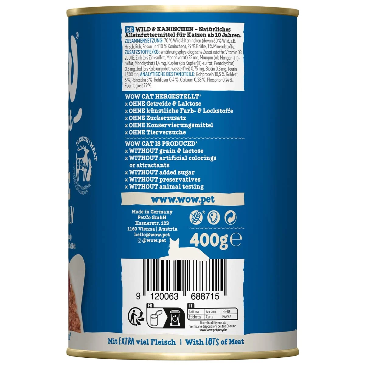 WOW CAT Senior Wild & Kaninchen günstig kaufen bei ZooRoyal