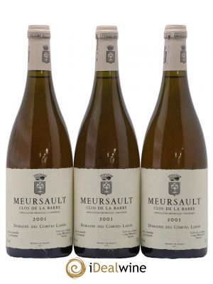 Meursault Clos de la Barre Comtes Lafon (Domaine des)  2001 - Lot de 3 Bouteilles