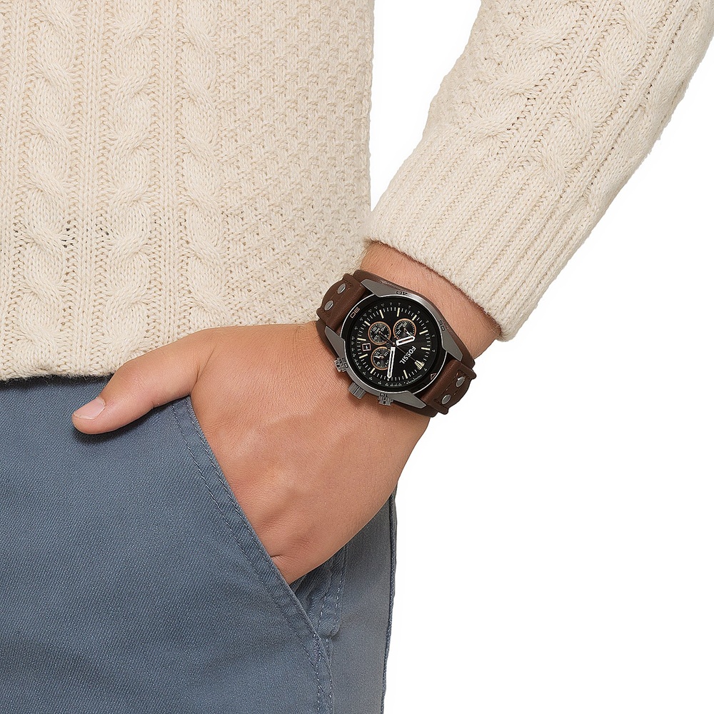 Fossil Chronographe Acier inoxydable Montre