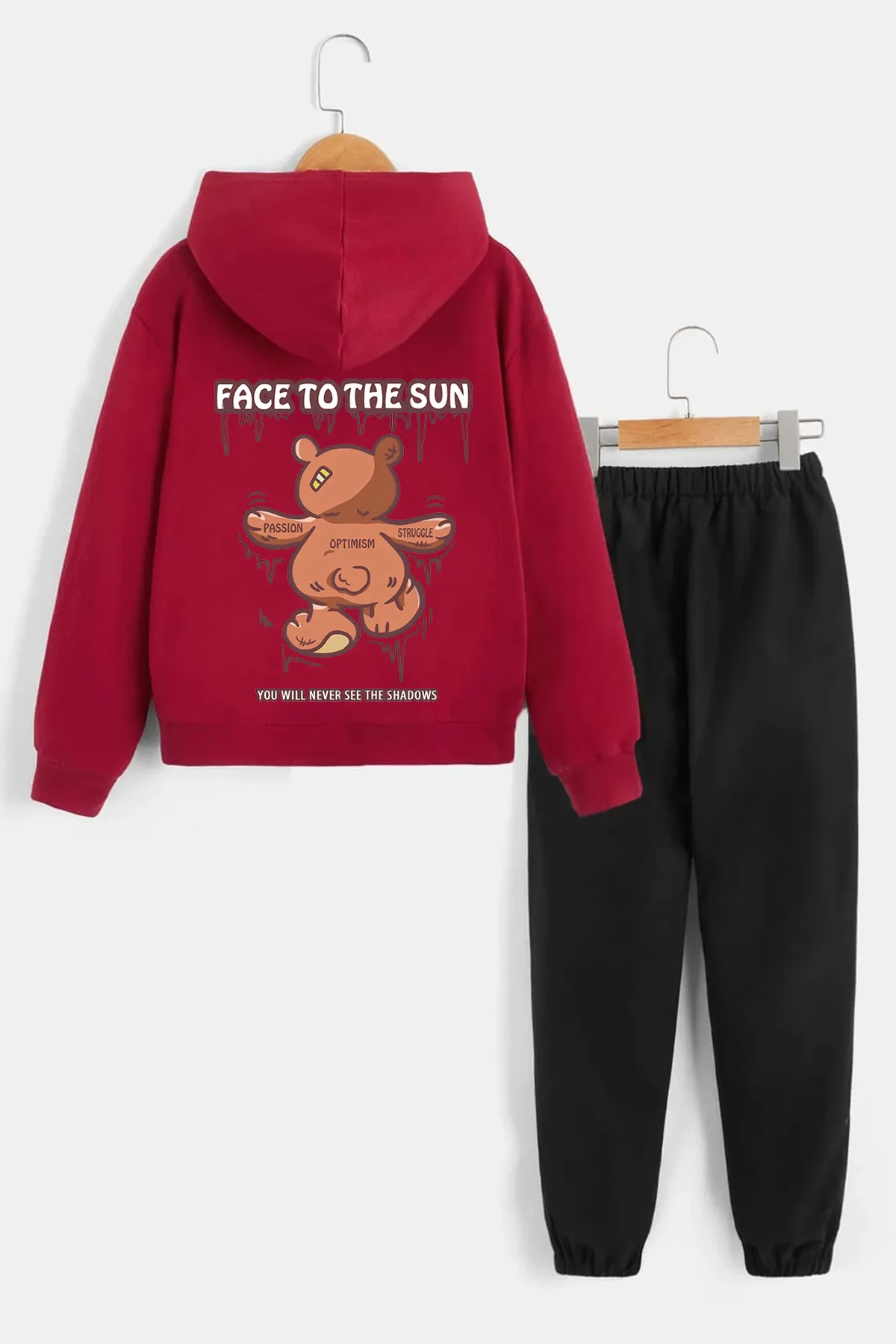 uyguntarz  Bedrucktes Trainingsanzug-Set „Face To The Sun“ für Kinder