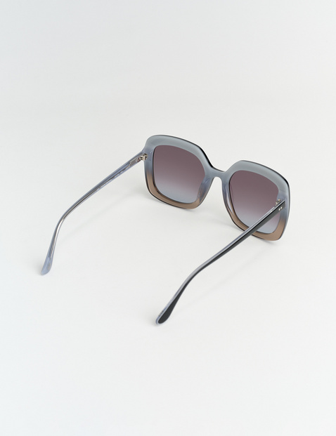 Kastige Sonnenbrille mit Dégradé-Optik