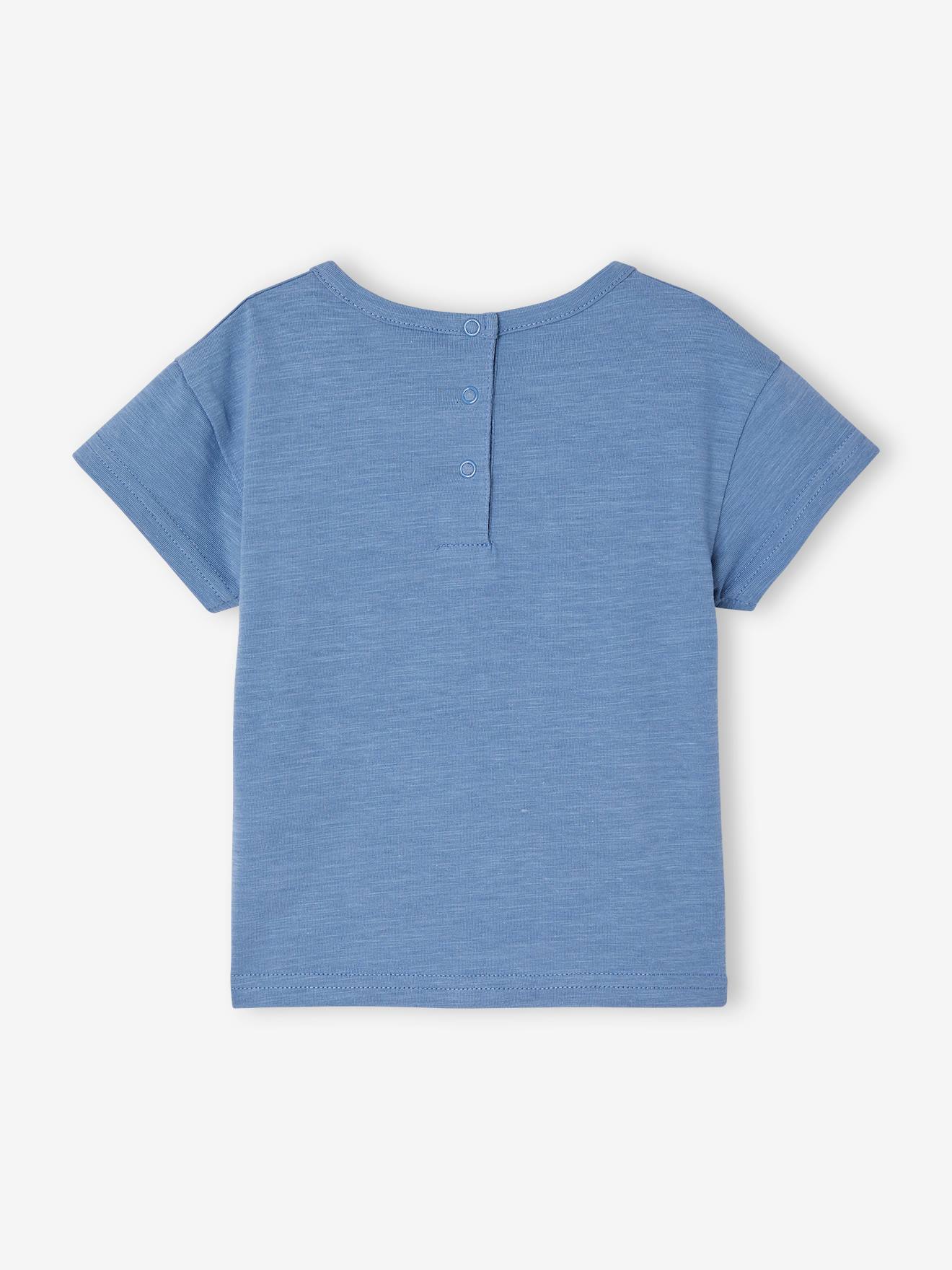 Vertbaudet Jungen Baby T-Shirt mit Message-Print - blau