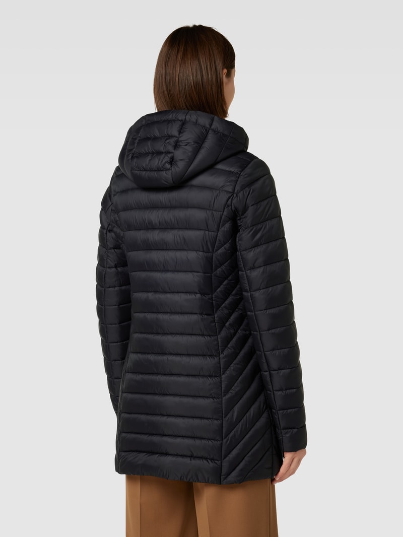 Steppjacke mit Reißverschlusstaschen in schwarz