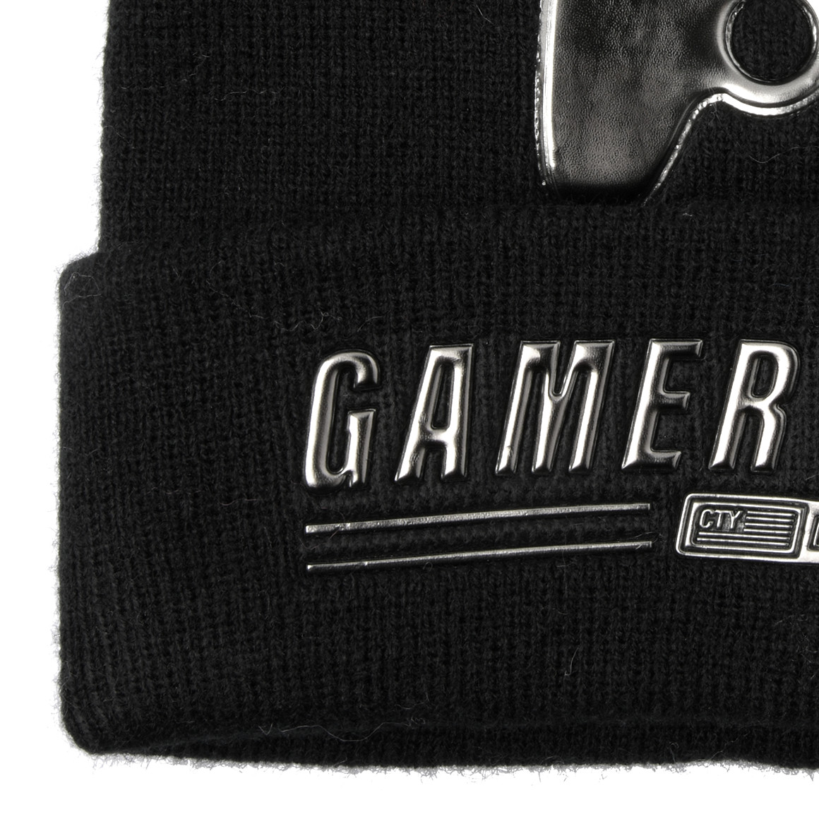 Jungen Strickmütze mit gummierten Motiv