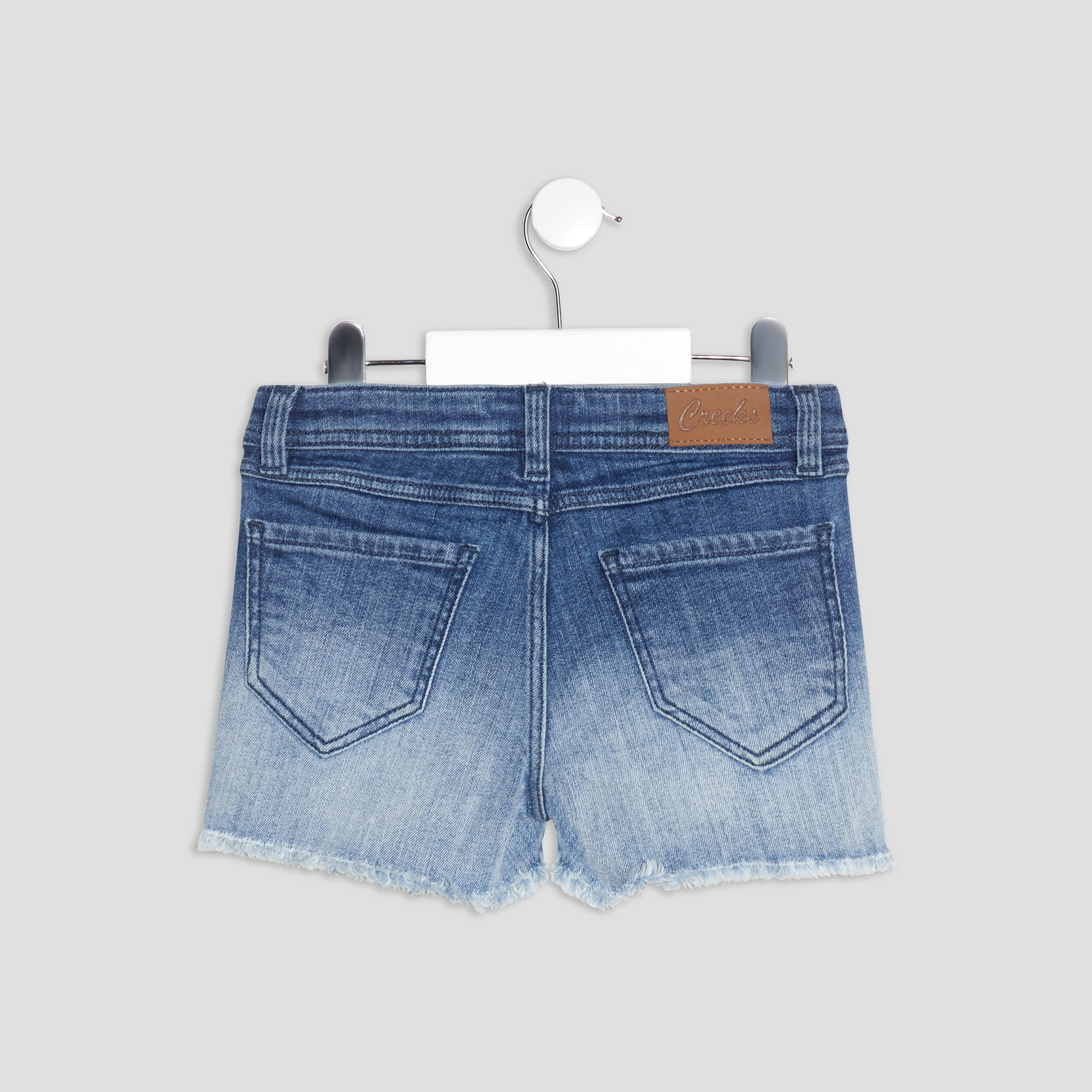 Short droit en jean Creeks denim double stone fille | La Halle