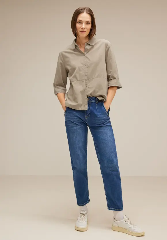 Street One Cordbluse mit Knopfleiste