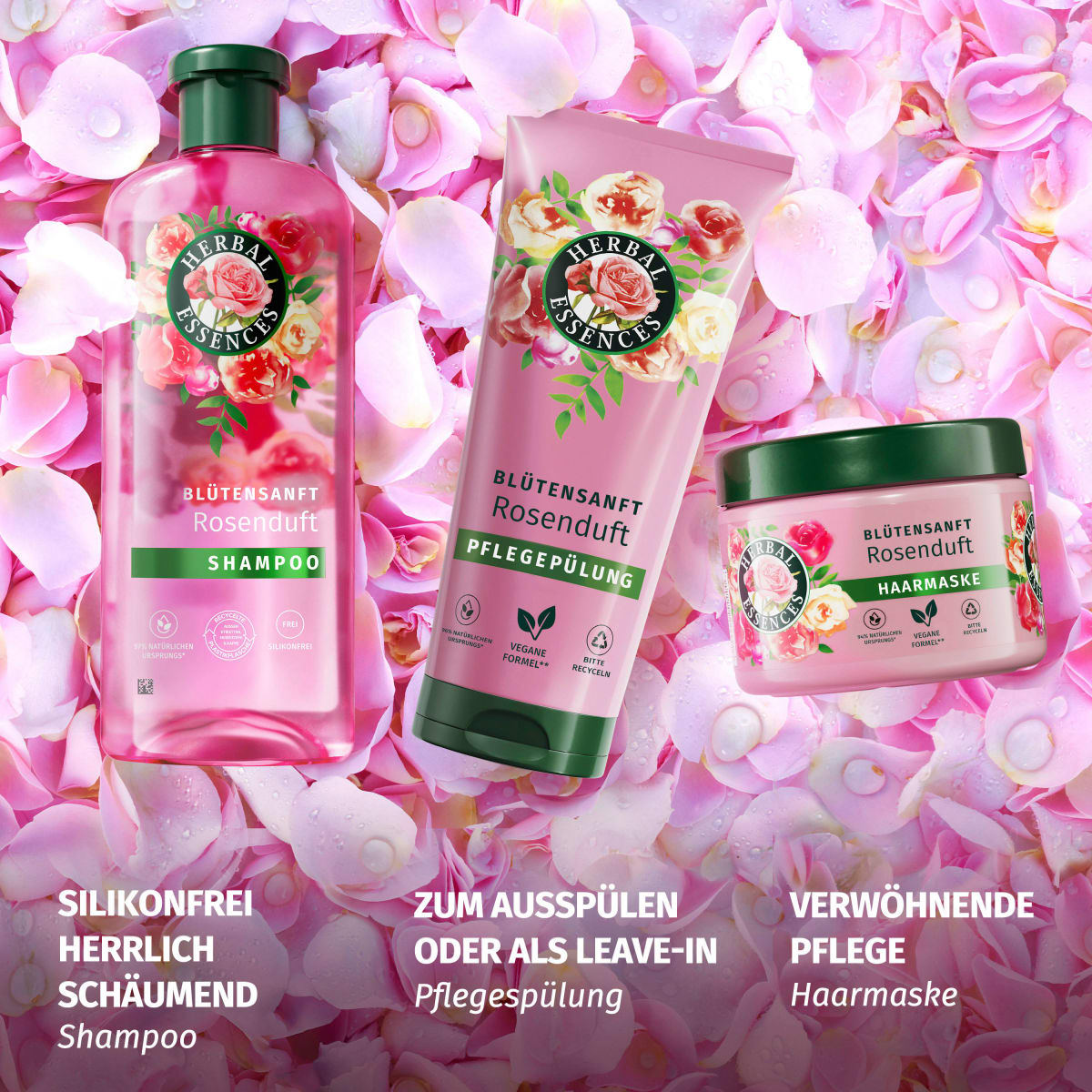 Shampoo Blütensanft Rosenduft, 350 ml