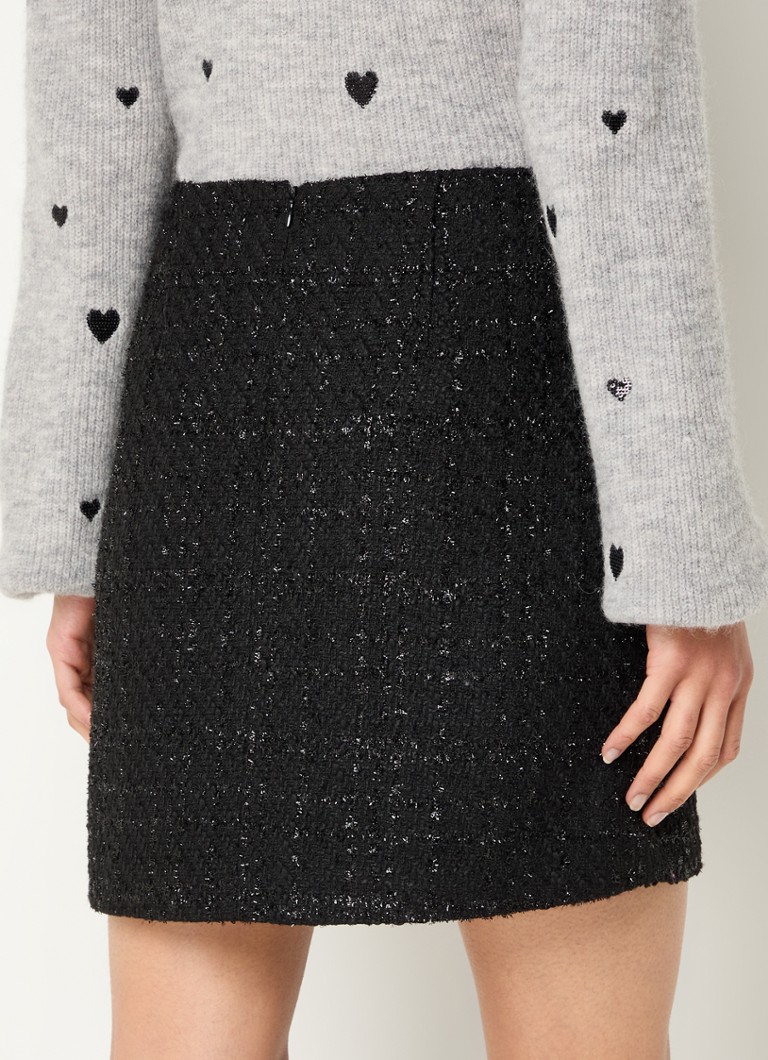 Pantaloni mini Dionne de Fabienne Chapot, din tweed și lurex.