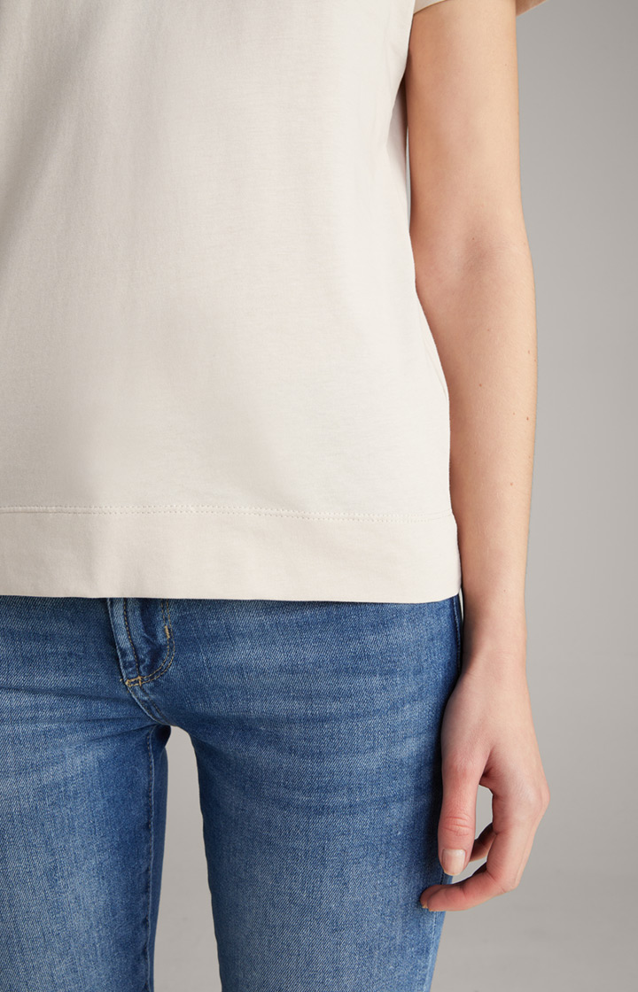 Baumwoll-T-Shirt in Beige