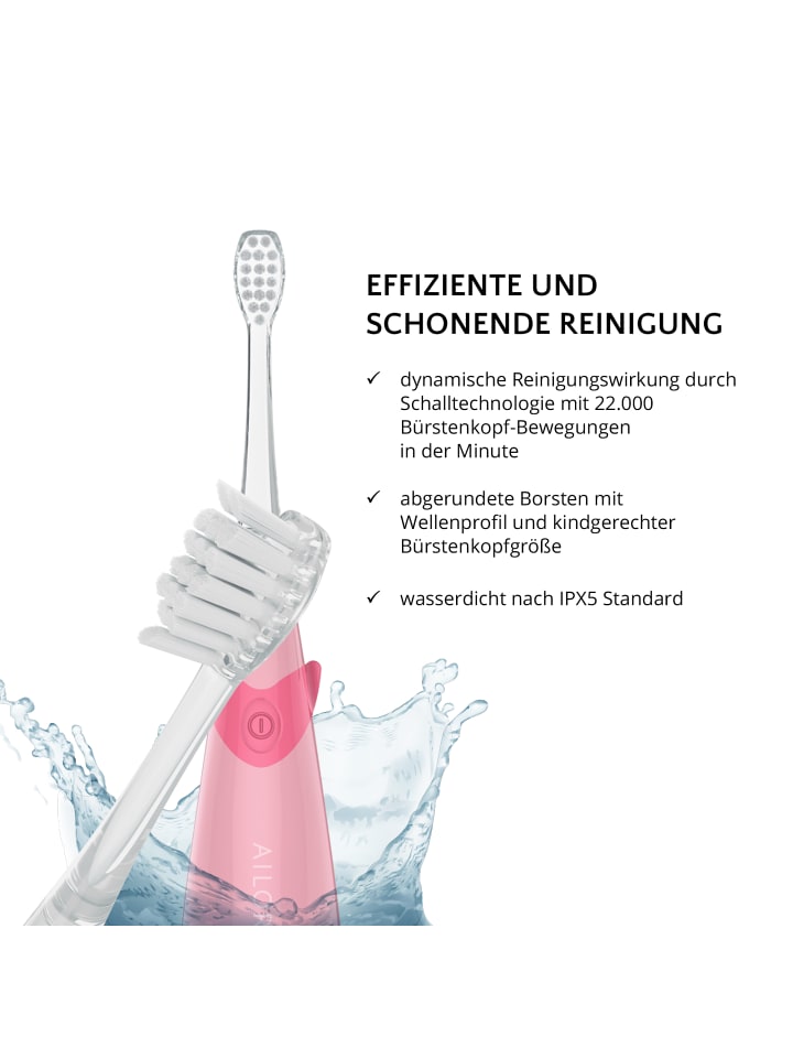 Ailoria BUBBLE BRUSH Kinder-Schallzahnbürste in rosa günstig kaufen onesize