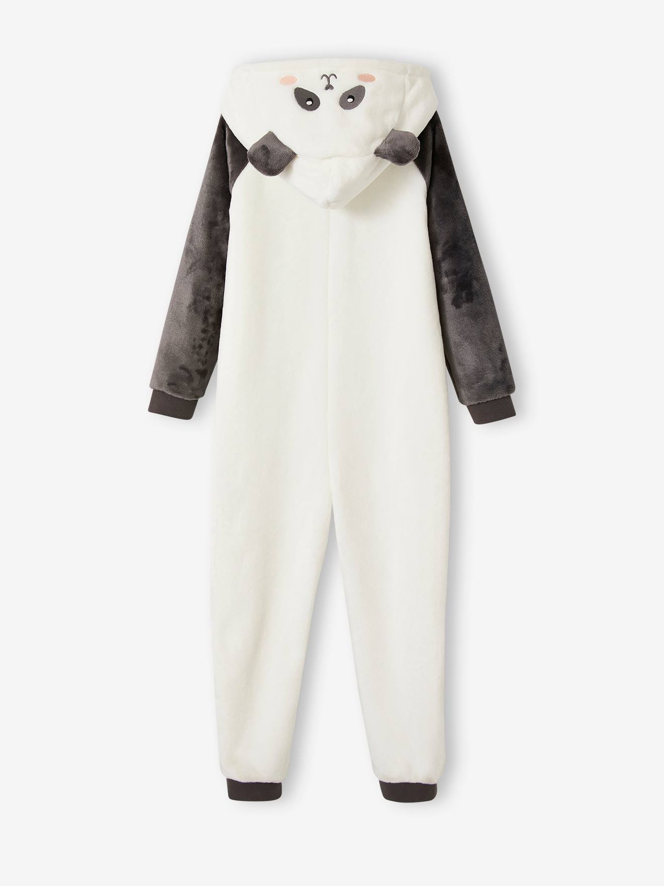Combi-pyjama panda fille gris