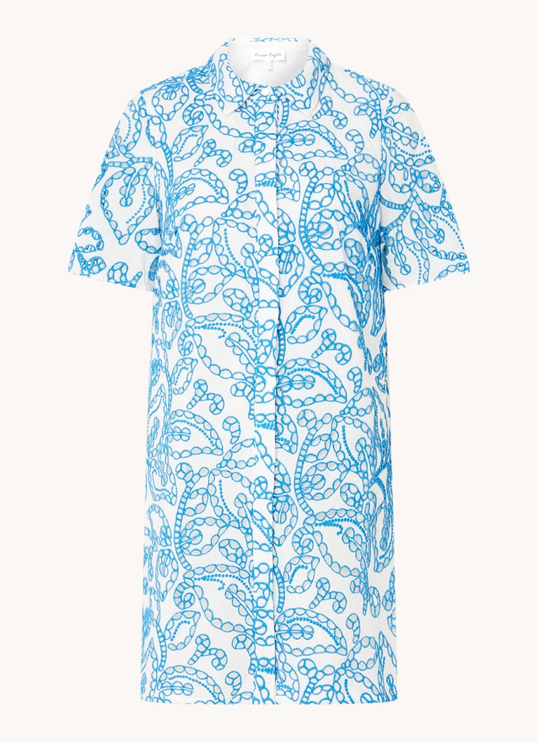 Rochie cămașă cu mânecă scurtă, brodată, Phase Eight Nicky