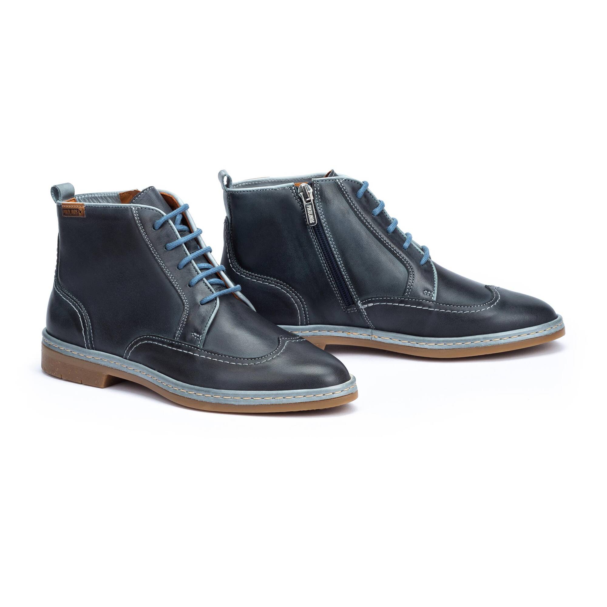 Skórzane botki typu blucher - OCEAN