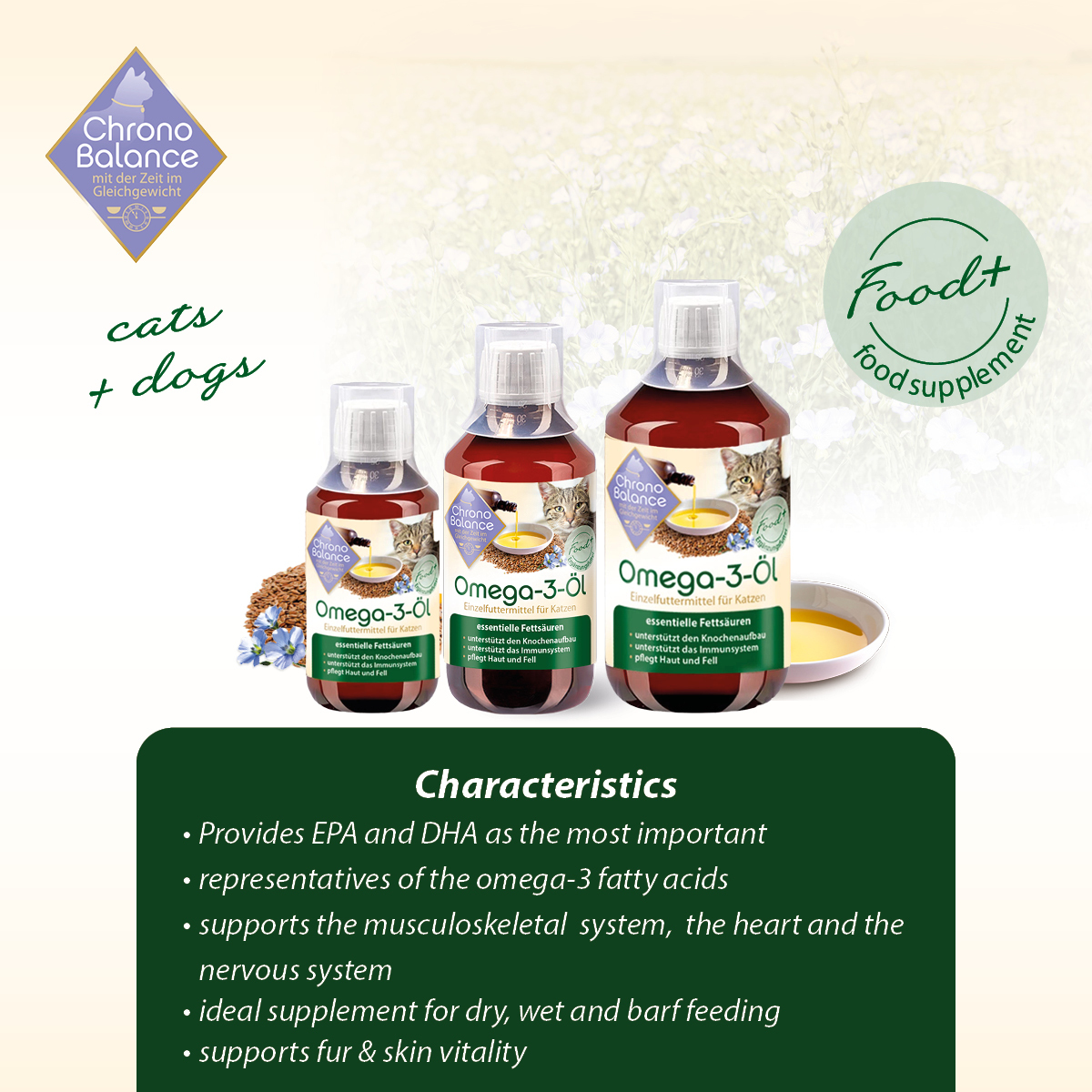 ChronoBalance Ergänzungsfutter & Aufzucht ChronoBalance Omega-3 Öl 250 ml