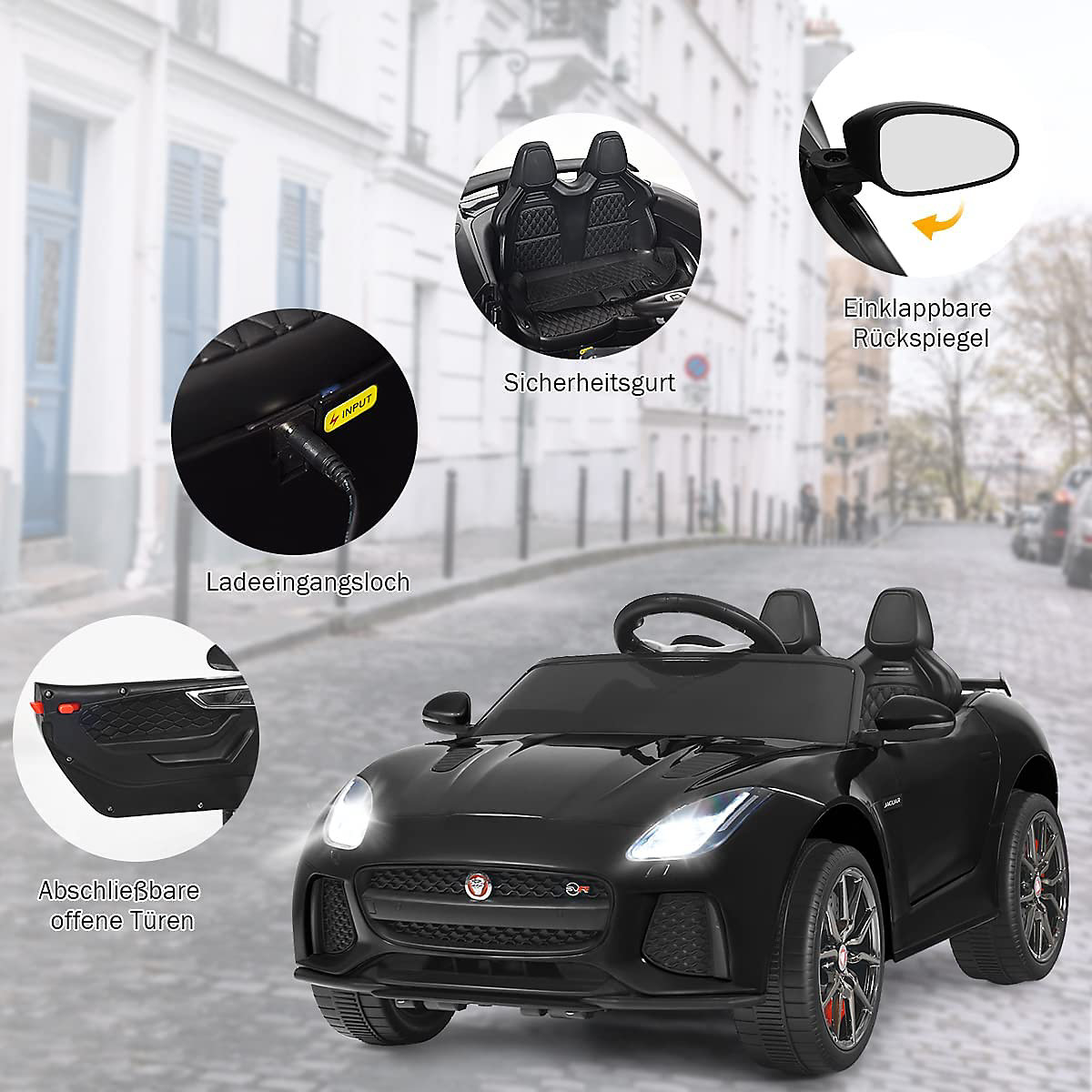 Elektroauto Jaguar mit Fernbedienung & Musik