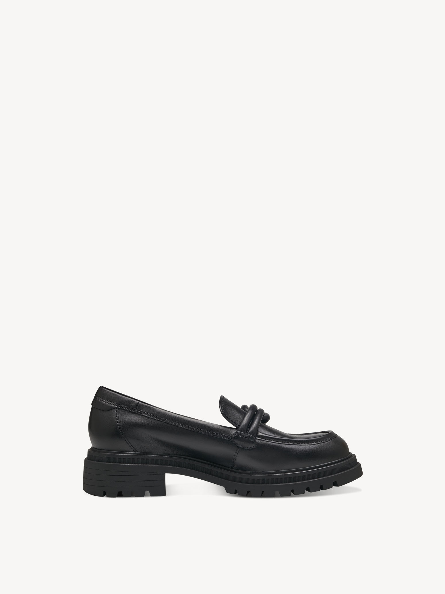 Slipper en cuir - noir