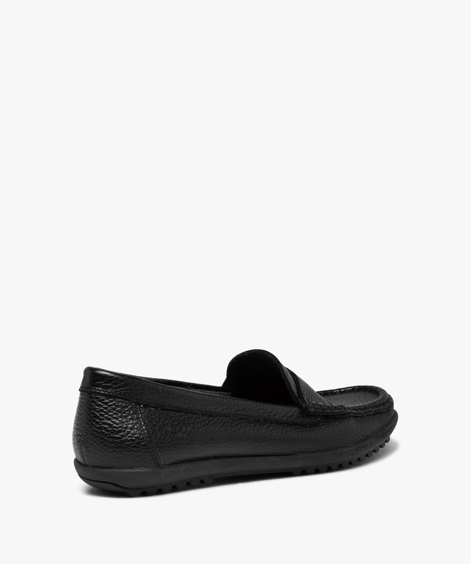 Mocassins confort femme dessus cuir uni noir | GEMO