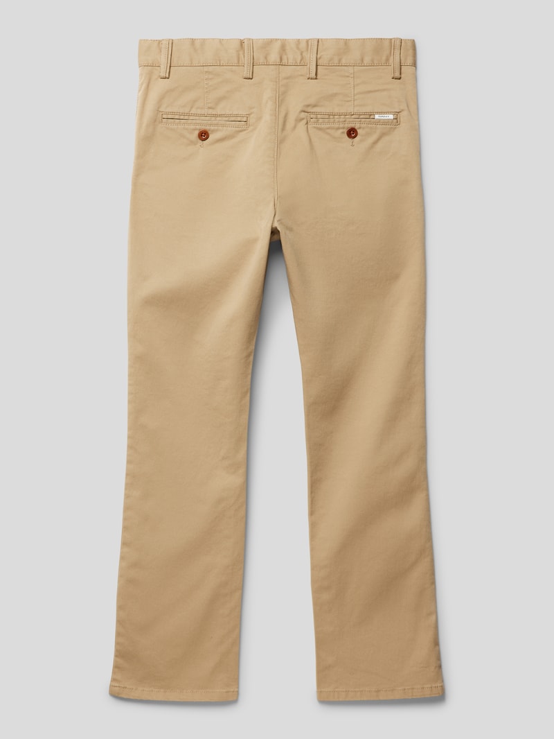 Chino mit Paspeltaschen in hellbraun