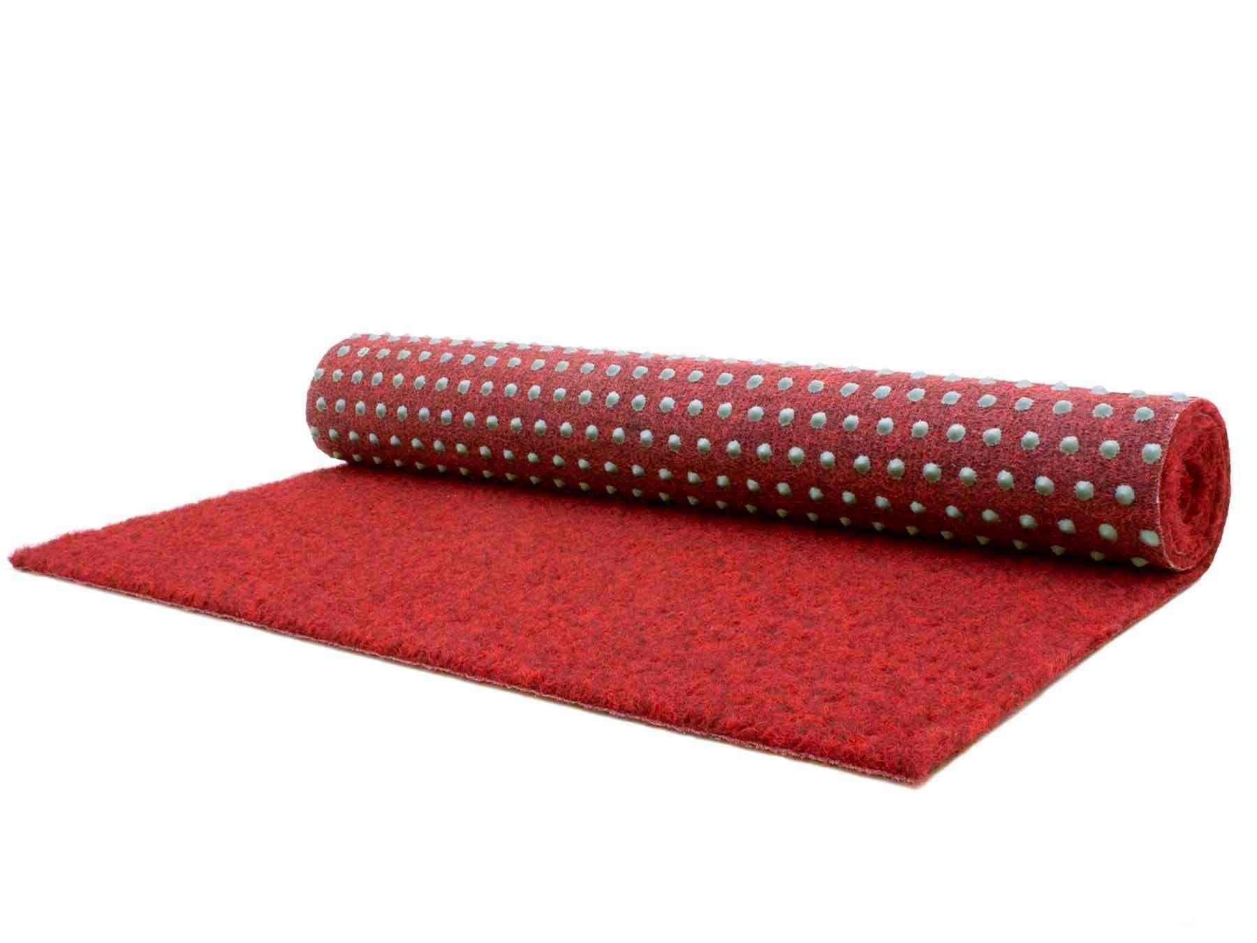 Kunstrasen GREEN, Primaflor-Ideen in Textil, rechteckig, Höhe: 7,5 mm, Rasenteppich, rot, mit Noppen, witterungsbeständig & wasserfest