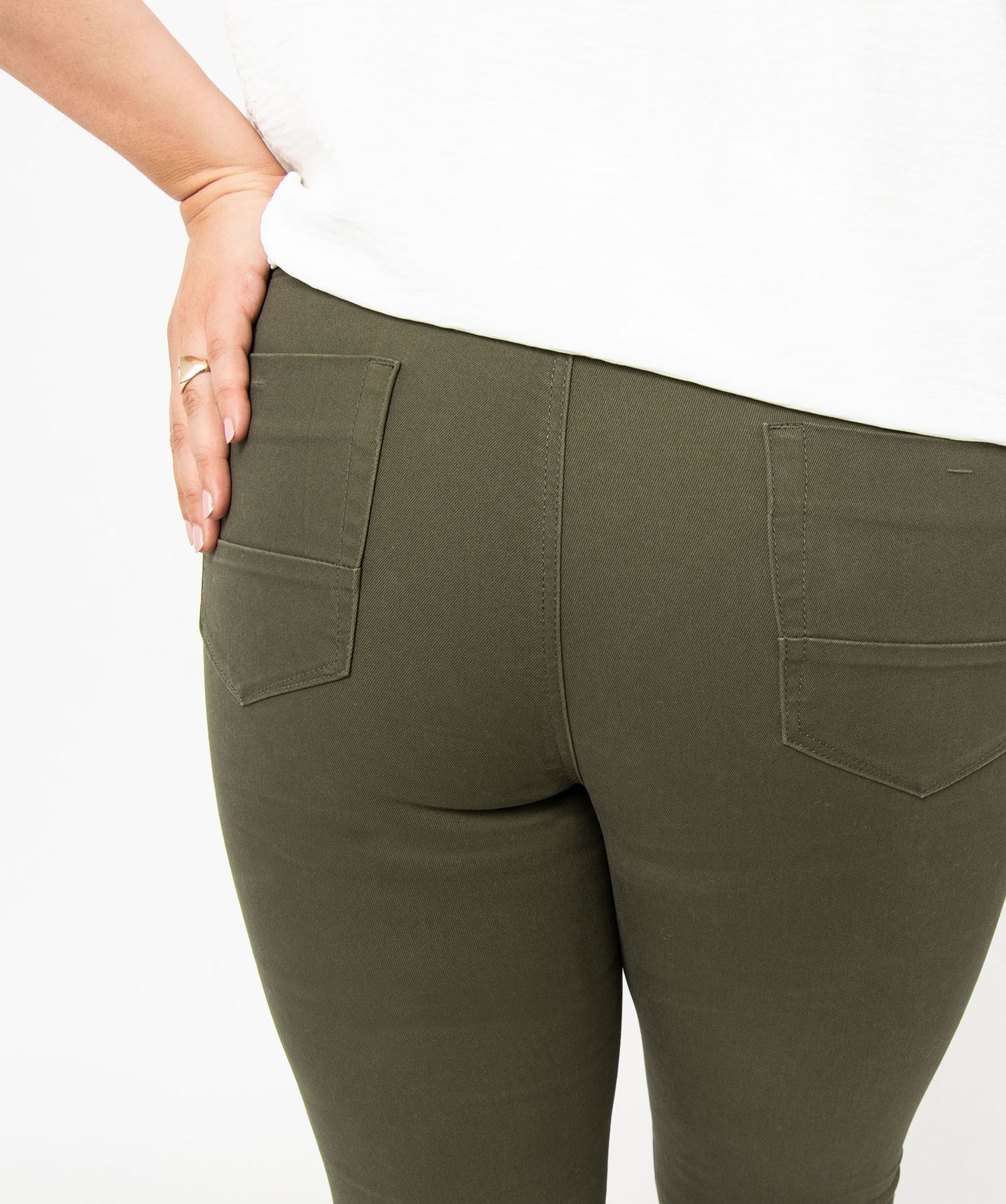 Pantalon femme grande taille coupe Regular kaki | GEMO