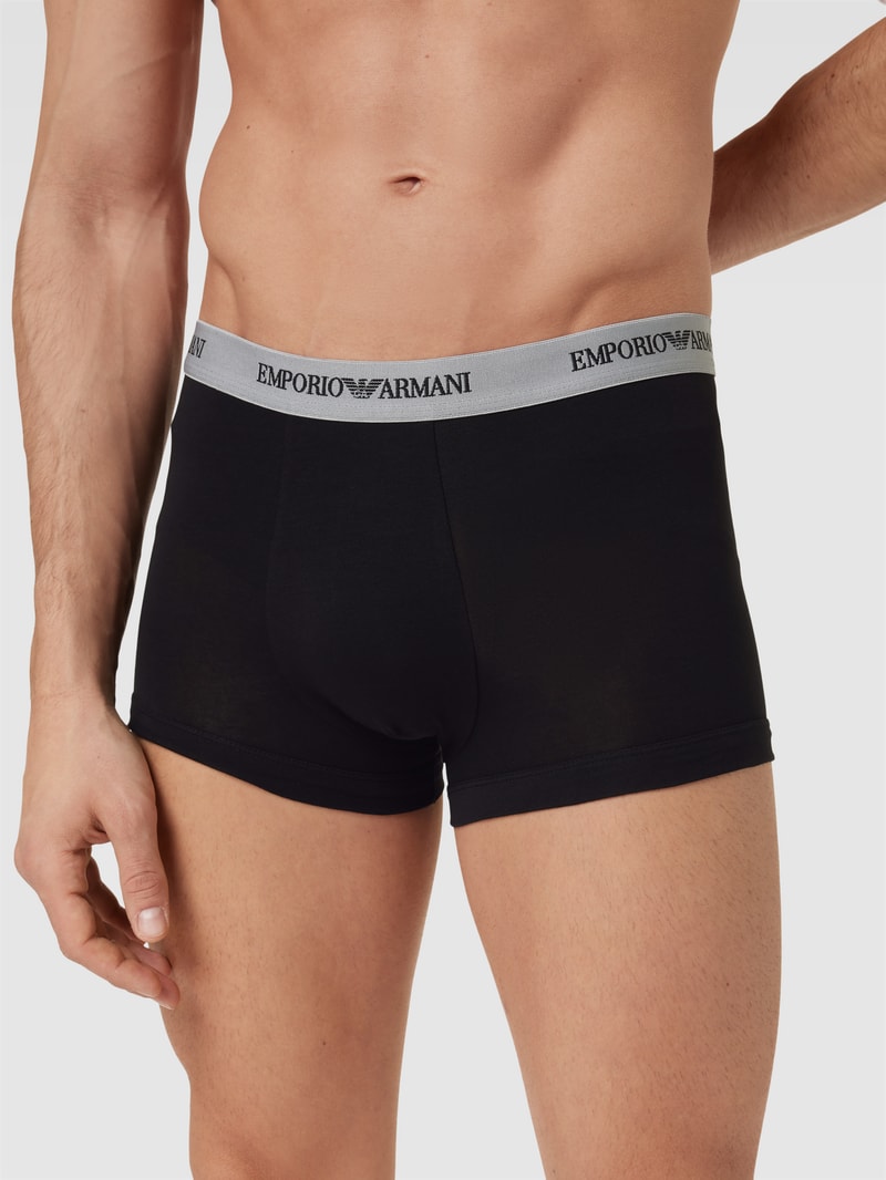 Hipster mit elastischem Logo-Bund in schwarz