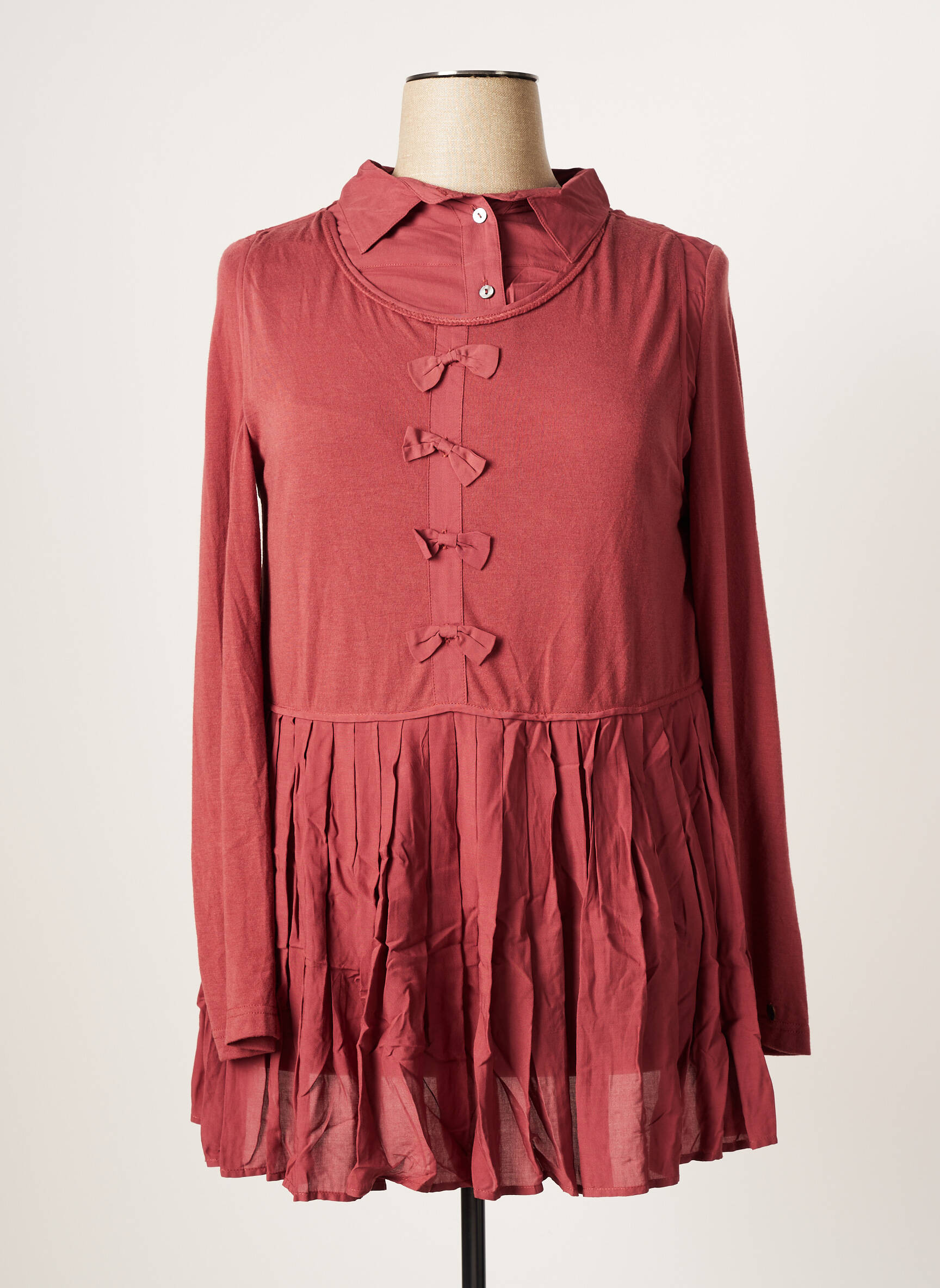 Mais Il Est Ou Le Soleil Tuniquemanchelongue Femme couleur rose