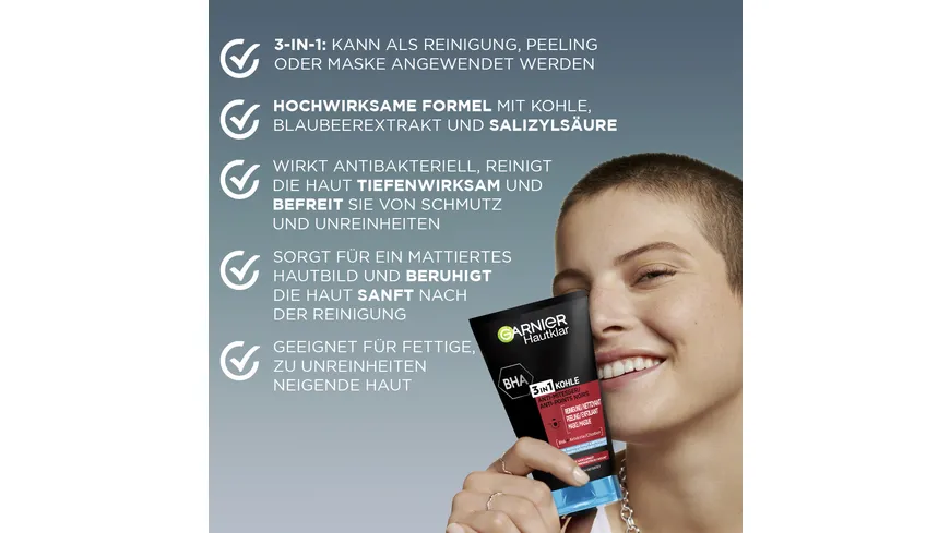 Garnier Hautklar 3in1 Anti Mitesser für fettige, zu Mitessern neigenden Haut 150 ml