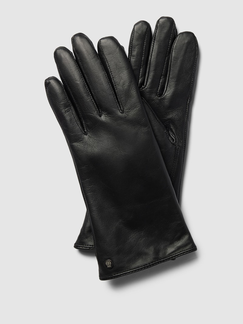 Lederhandschuhe aus echtem Leder in schwarz
