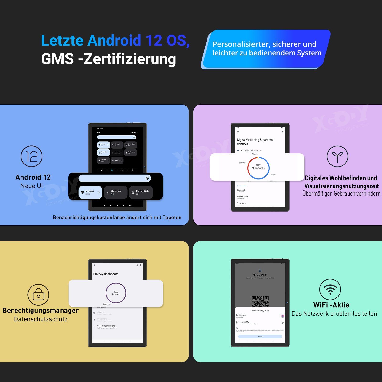 XGODY N01 Pro, (4G+6G) RAM, 256 ROM Tablet (10,1