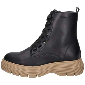 Tom Tailor Schnür Boots in schwarz
