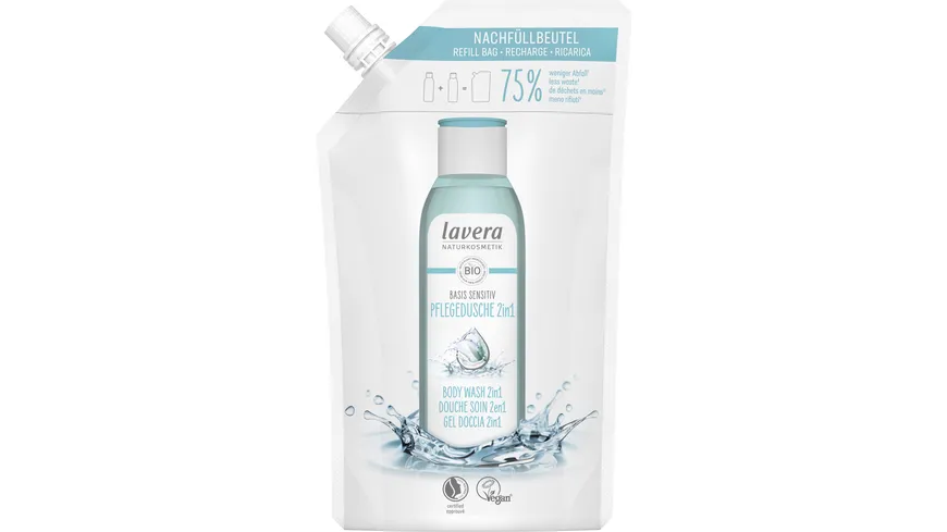 lavera basis sensitiv Pflegedusche 2in1Nachfüllbeutel 500 ml