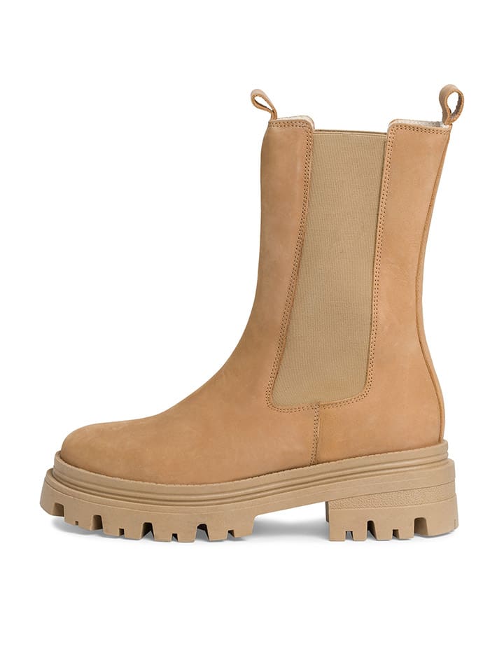 Tamaris Leder-Chelsea-Boots in Hellbraun günstig kaufen