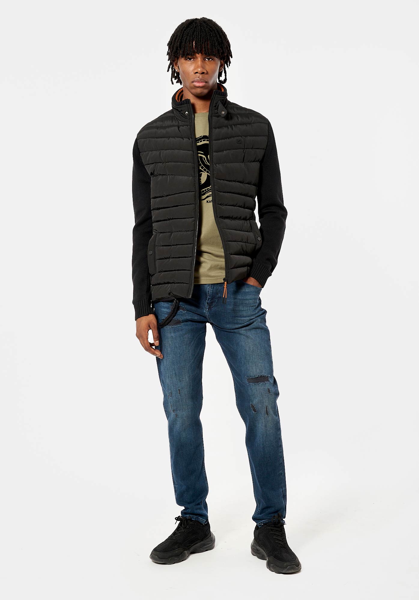 ADAM   Gilet noir zippé Homme