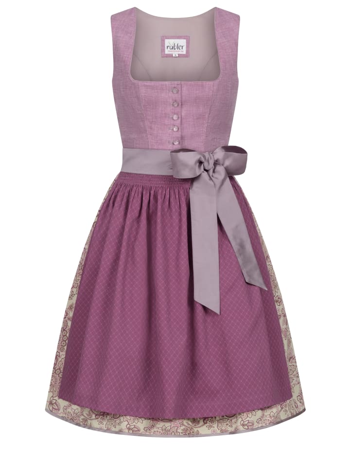 Nübler Midi Dirndl Gina in Flieder günstig kaufen