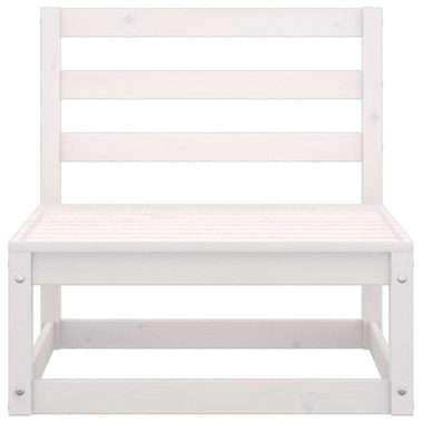 vidaXL Loungesofa Outdoor-Sofa 3-Sitzer Weiß Massivholz Kiefer, 1 Teile