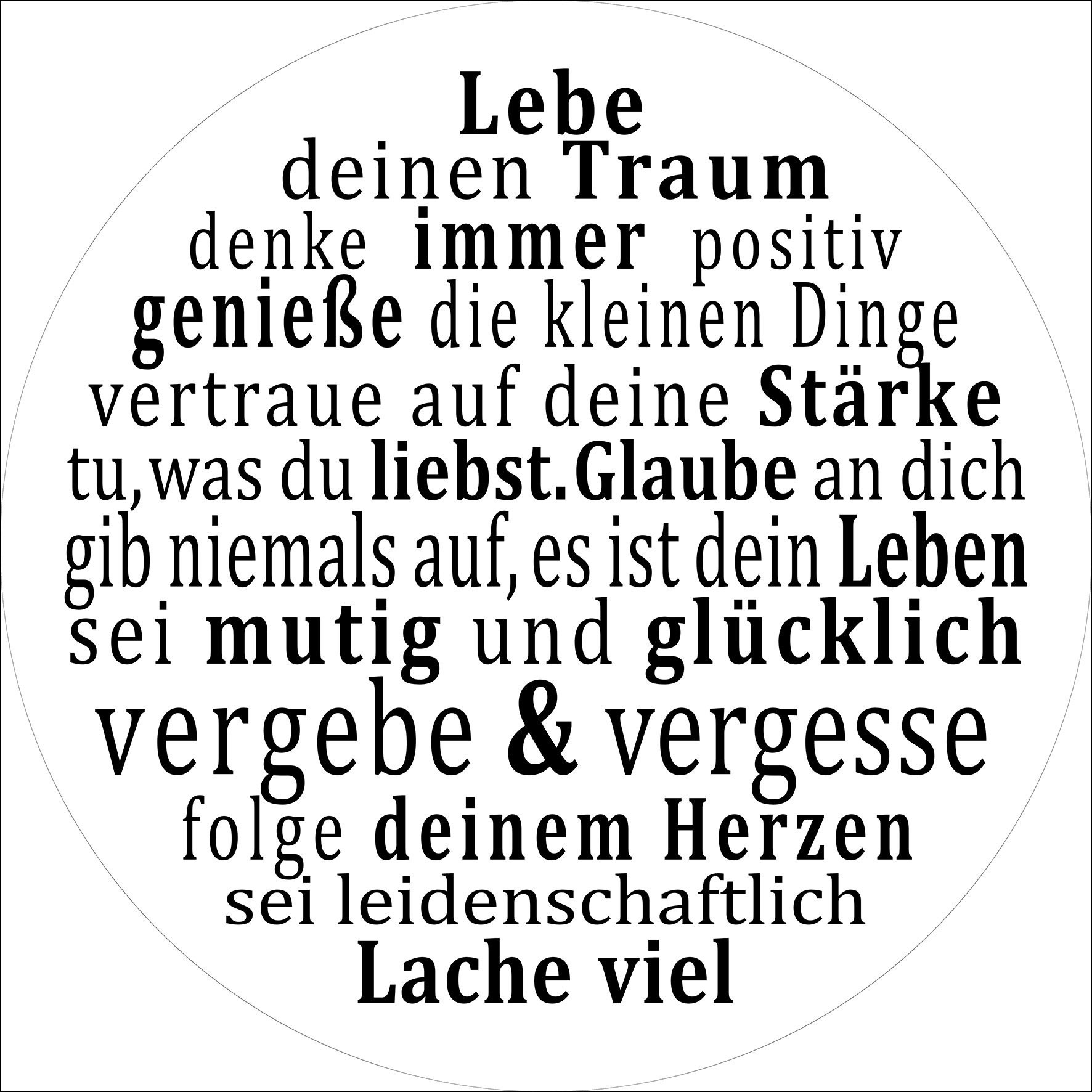 Pro ArtGlasbild rund 30cm