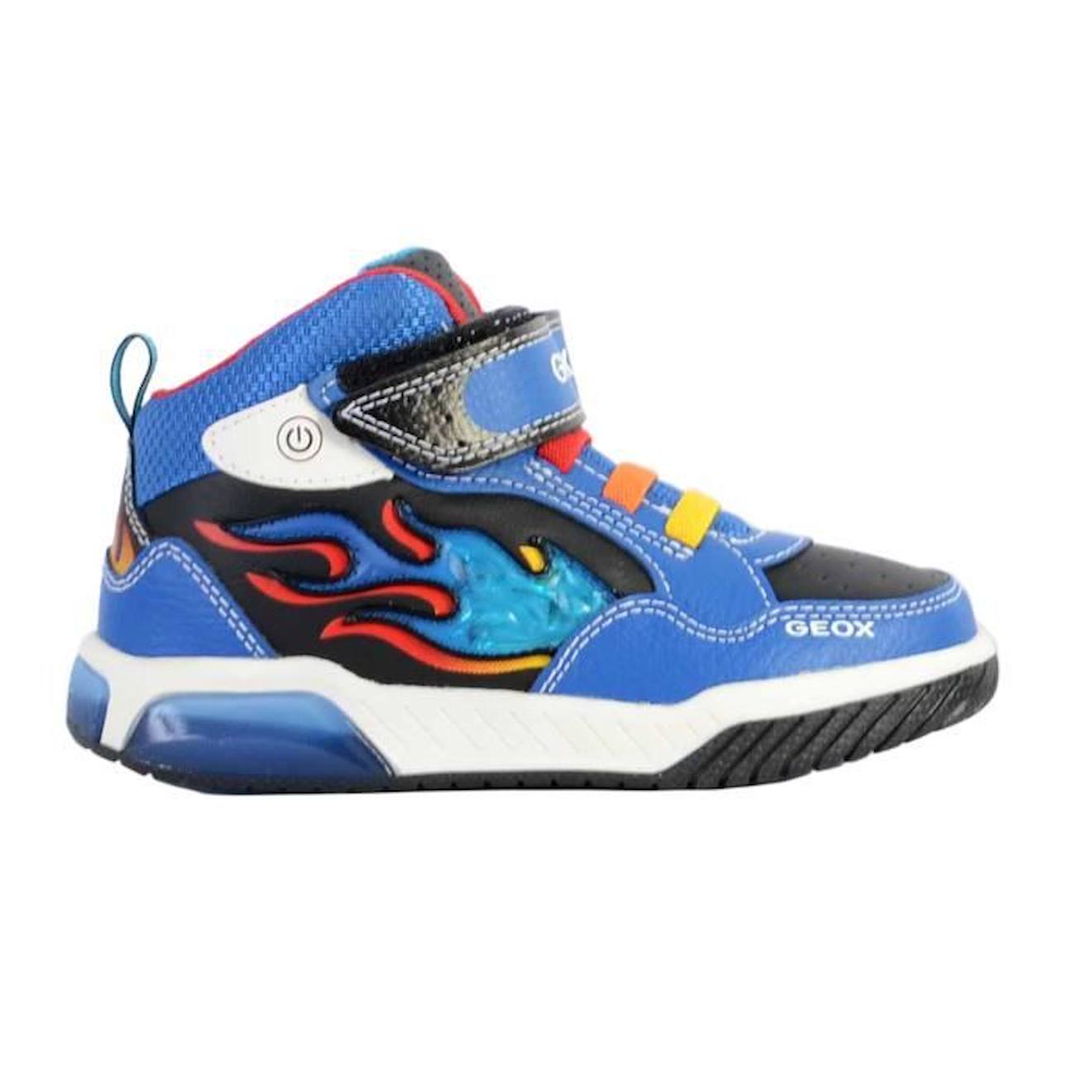 Basket Montante Cuir Geox J Inek bleu