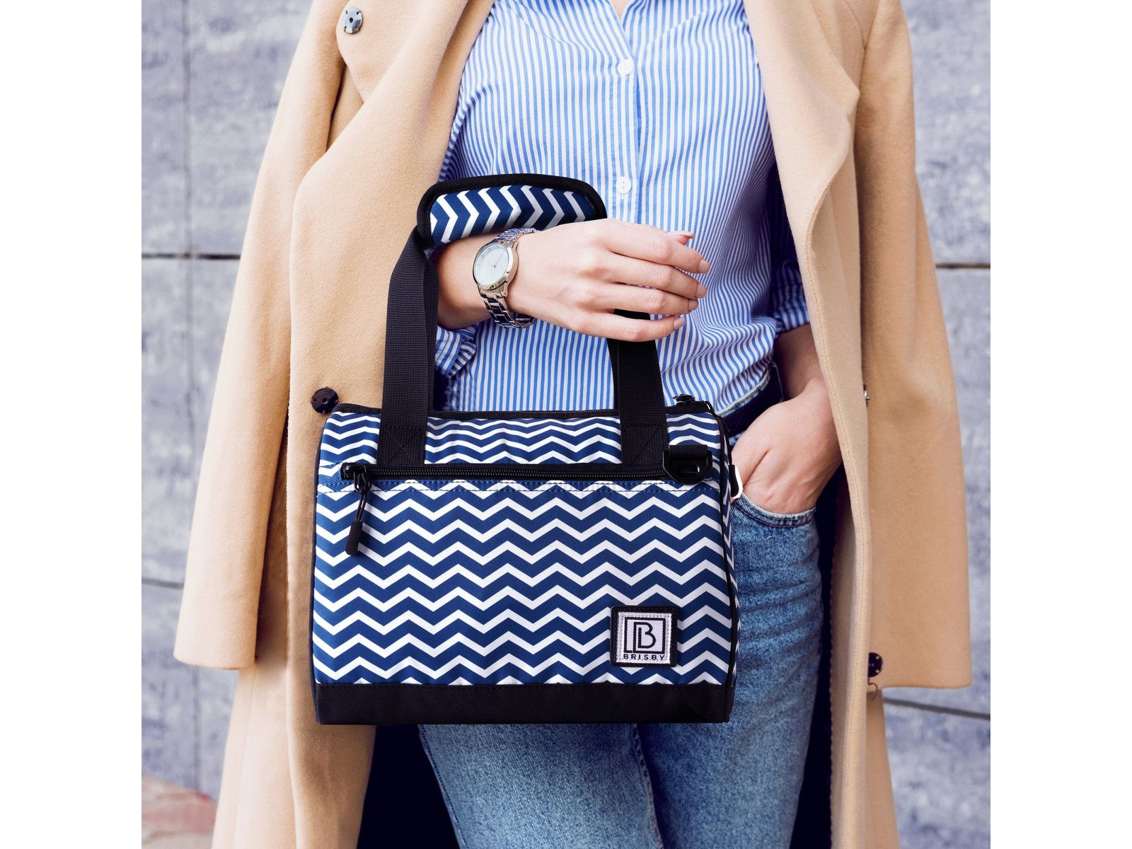 Brisby Zigzag Blau 10 Liter Kühltasche