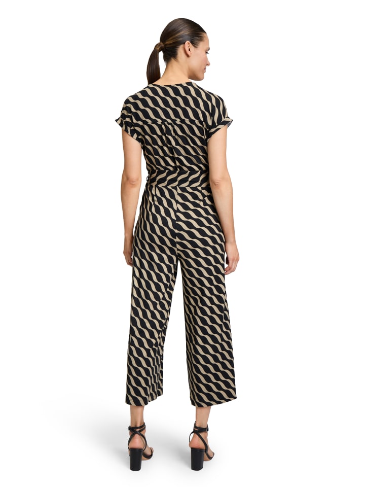 Betty Barclay Jumpsuit mit Eingrifftaschen in Black/Khaki günstig kaufen