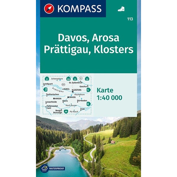 KOMPASS WANDERKARTE DAVOS, AROSA, PRÄTTIGAU
